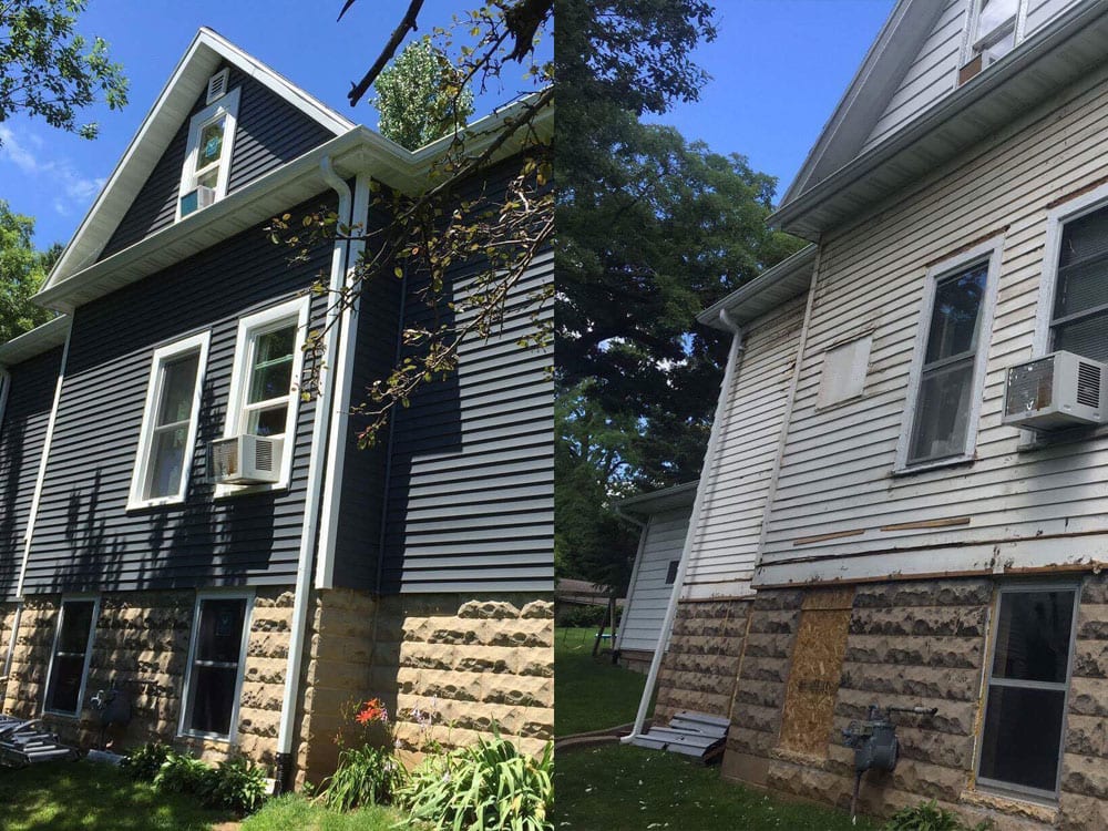 Heins Contracting - Roofing, Siding, Windows Before and After