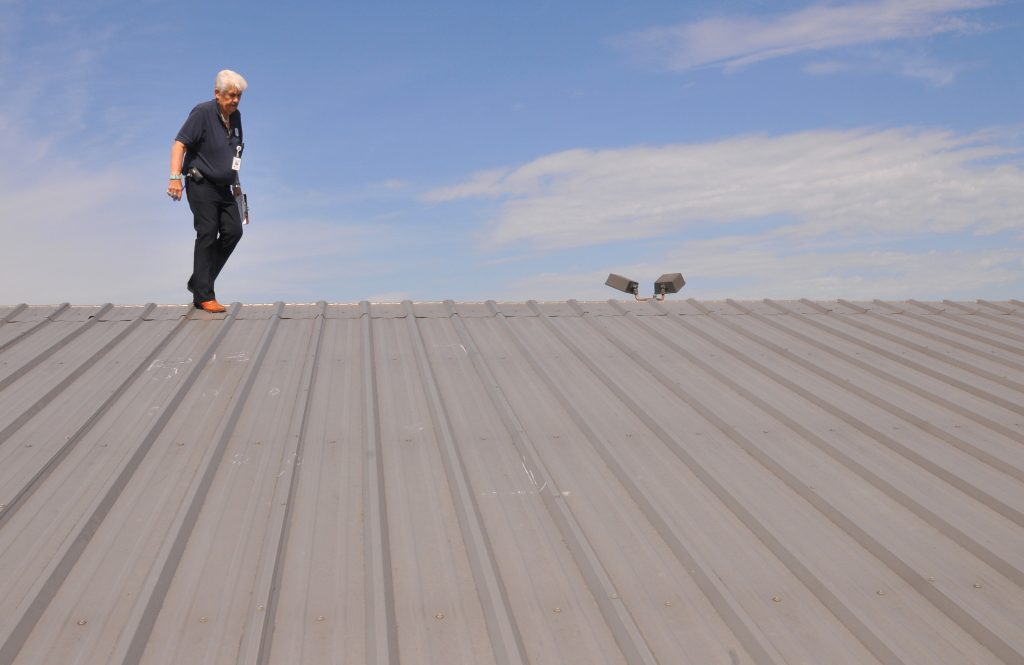 FEMA 44371 FEMA PA inspection of a hail damaged roof in OK